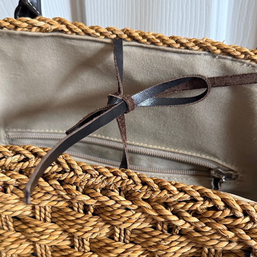 ๐ธ J. Crew: Woven Straw Tote - Picture 5 of 9